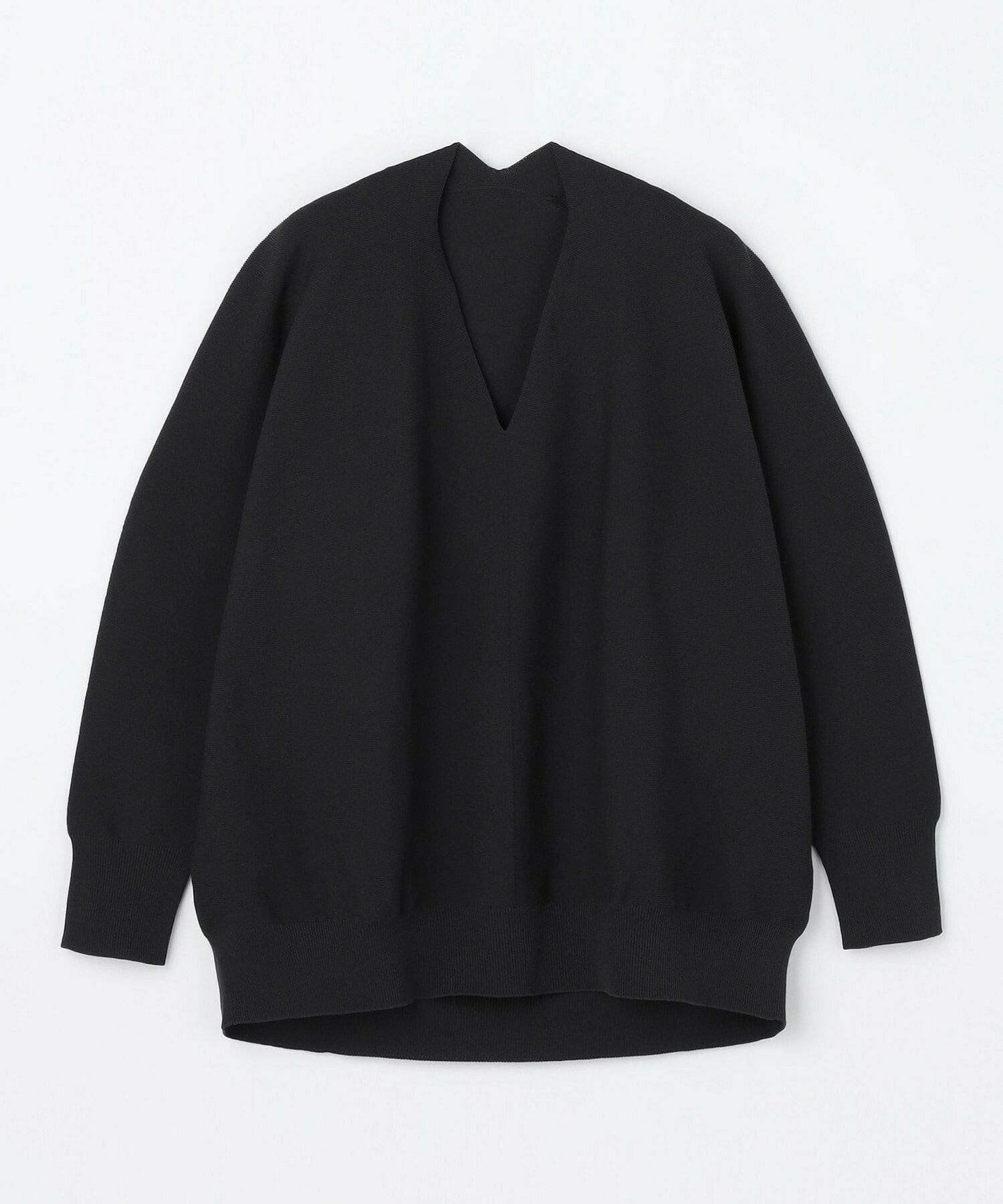 【MOGA】【Lサイズ】コットンフォートVネックニットプルオーバー 詳細画像 チャコールグレー 1