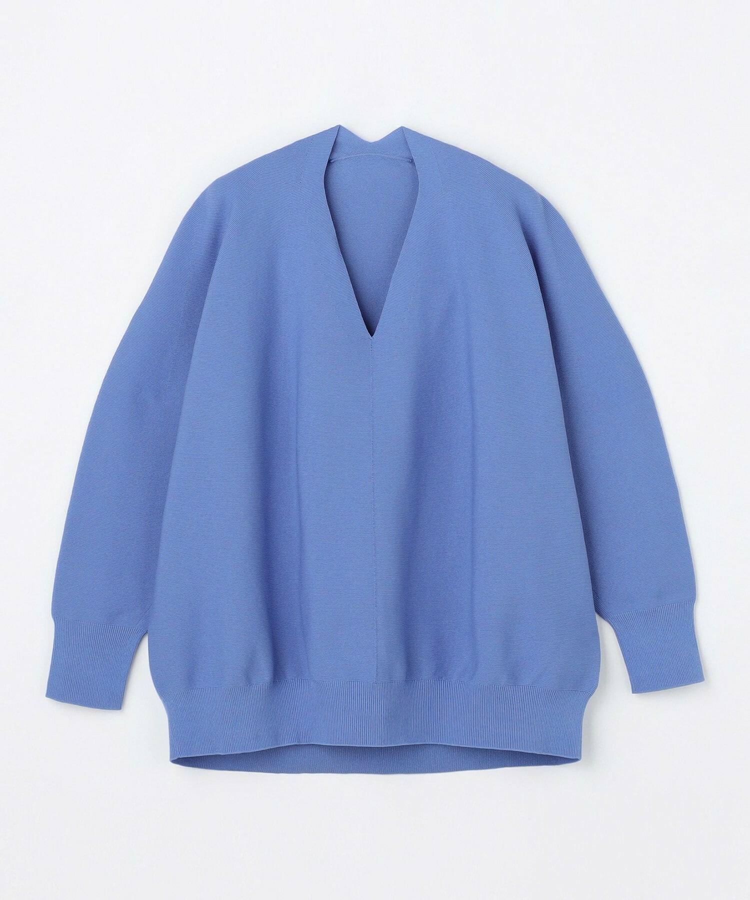 【MOGA】【Lサイズ】コットンフォートVネックニットプルオーバー 詳細画像 ライトブルー 1