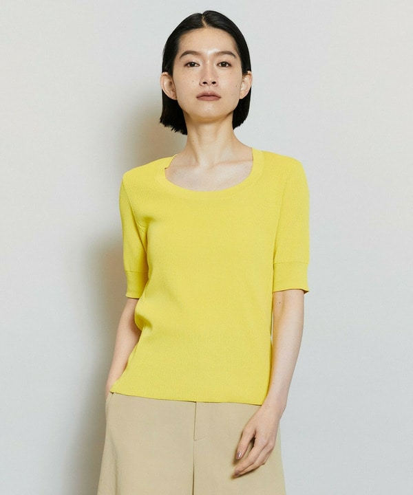 【Lサイズ】フルーレニットトップス 詳細画像 イエロー 2