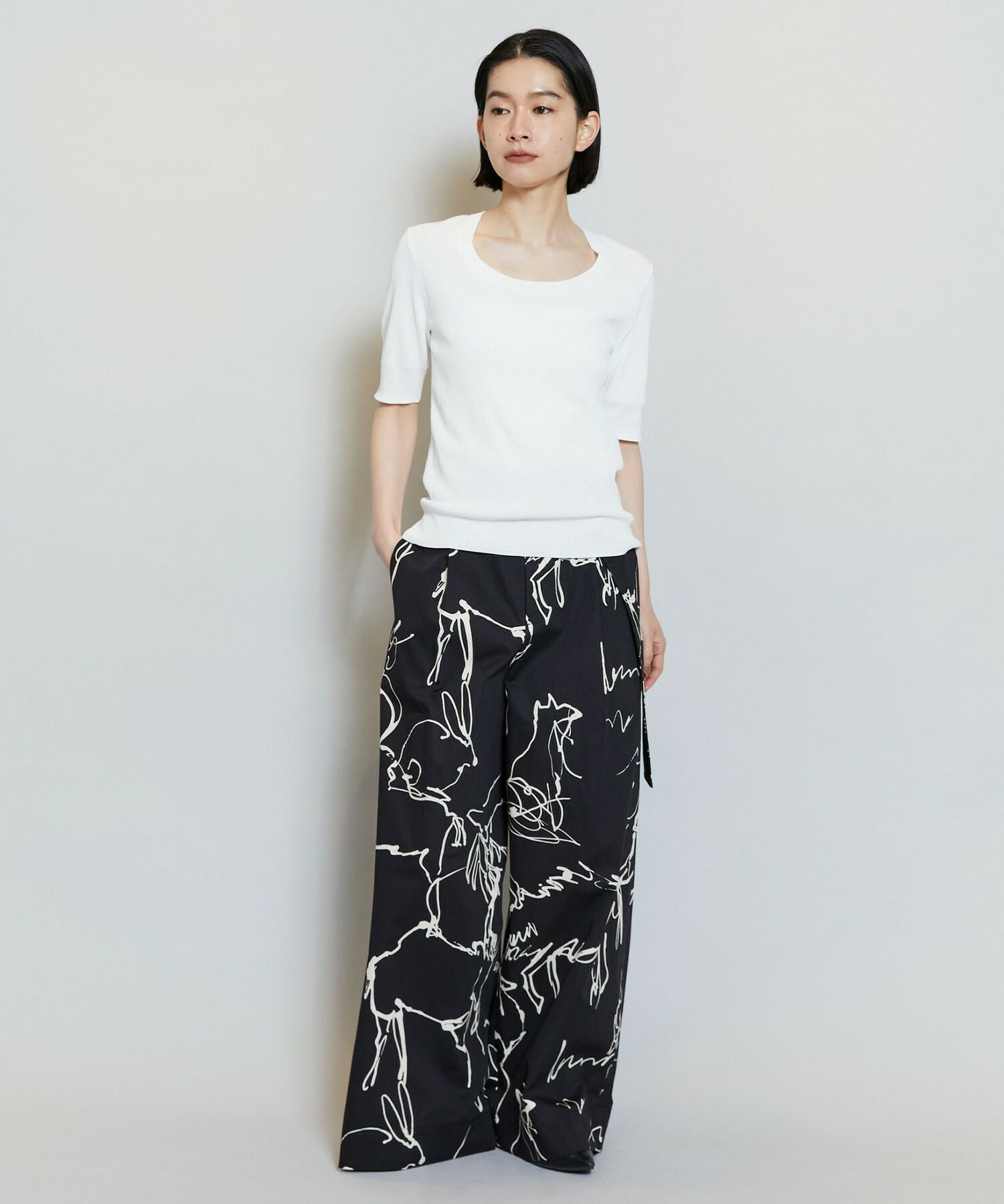 【MOGA】【Lサイズ】フルーレニットトップス 詳細画像 ブラック 6