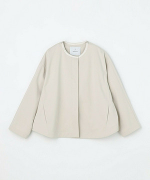 【MOGA】【Lサイズ】P/Cポンチノーカラージャケット 詳細画像 ベージュ 1