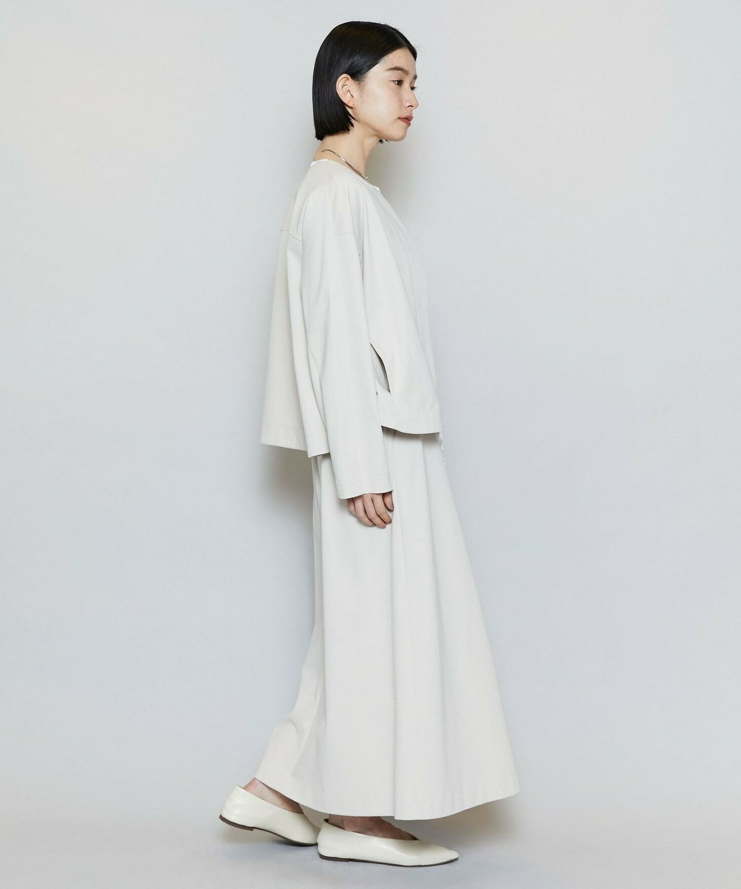 【MOGA】【Lサイズ】P/Cポンチノーカラージャケット 詳細画像 ベージュ 14