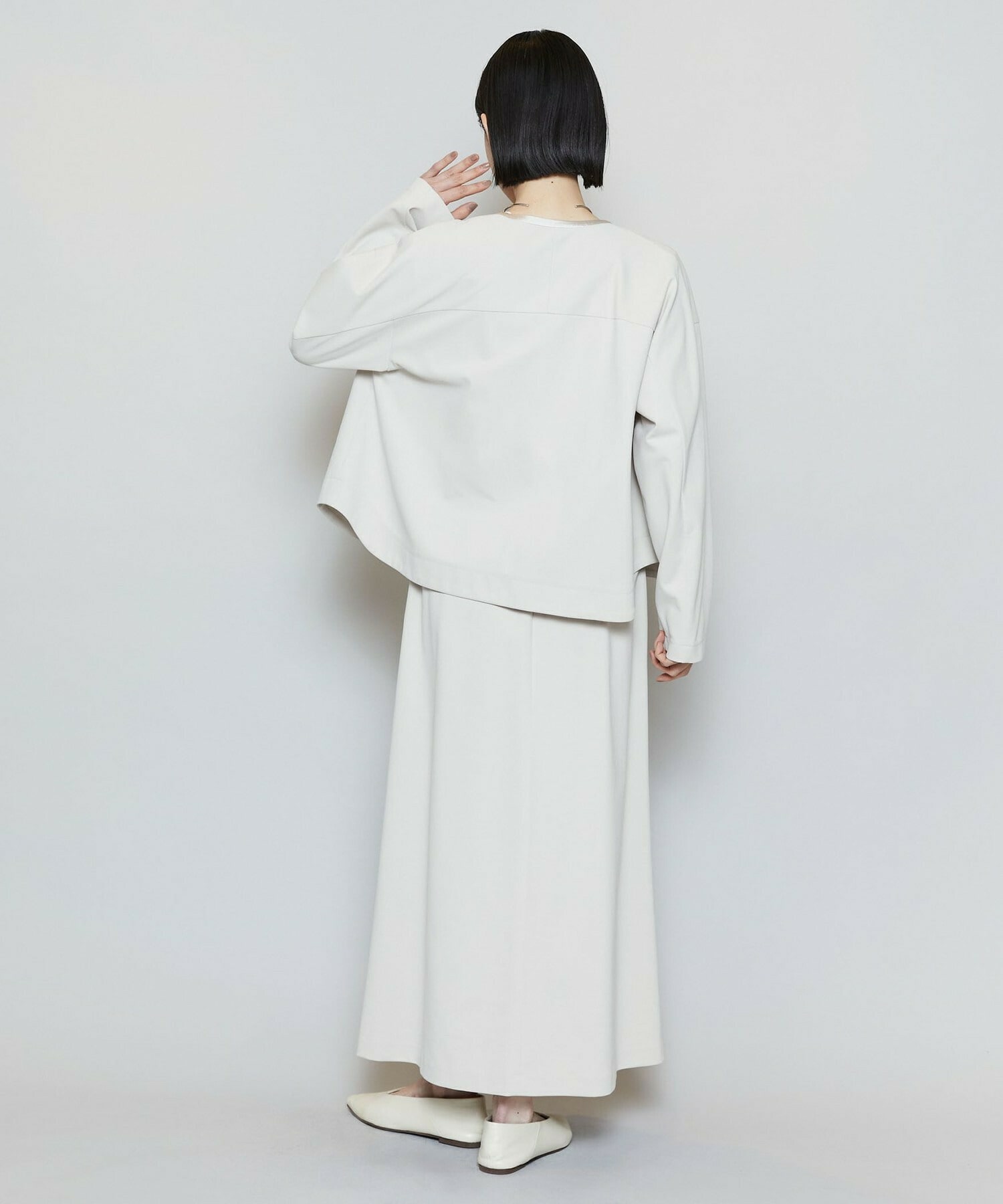 【MOGA】【Lサイズ】P/Cポンチノーカラージャケット 詳細画像 ベージュ 17