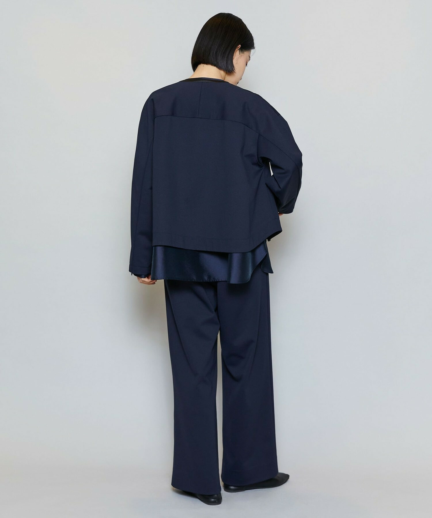 【MOGA】【Lサイズ】P/Cポンチワイドパンツ 詳細画像 ネイビー 5