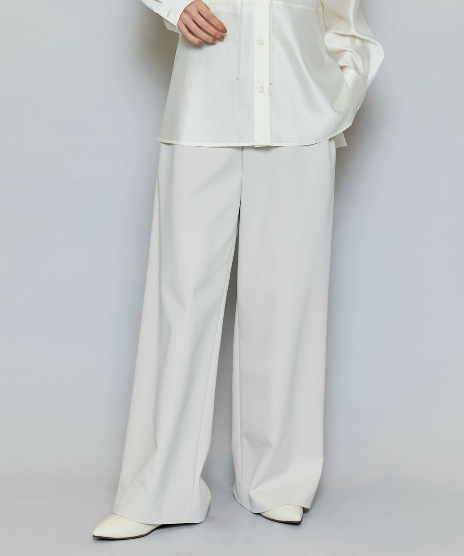 【MOGA】【Lサイズ】P/Cポンチワイドパンツ 詳細画像 ベージュ 2