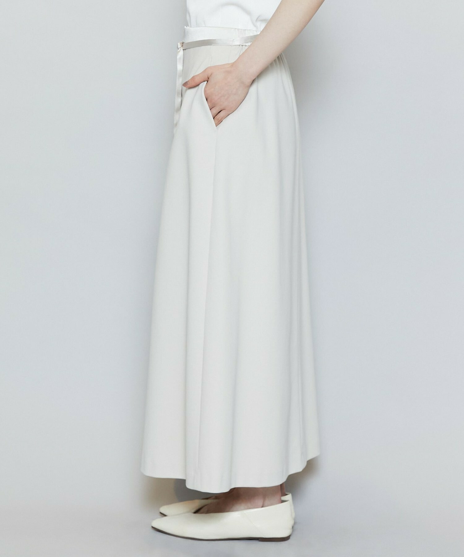 【MOGA】【Lサイズ】P/CポンチAラインロングスカート 詳細画像 ネイビー 21