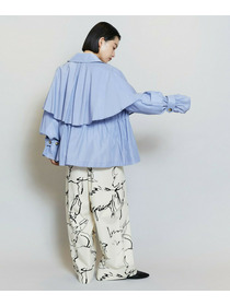 【MOGA】【Lサイズ】ナイロンリヨセルタッサーショートトレンチコート 詳細画像 ダークネイビー 14