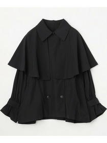 【MOGA】【Lサイズ】ナイロンリヨセルタッサーショートトレンチコート 詳細画像 ダークネイビー 23