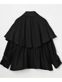 【MOGA】【Lサイズ】ナイロンリヨセルタッサーショートトレンチコート 詳細画像 ダークネイビー 24