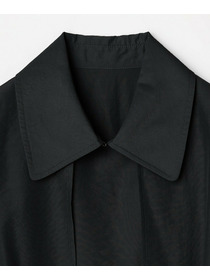 【MOGA】【Lサイズ】ナイロンリヨセルタッサーショートトレンチコート 詳細画像 ダークネイビー 25