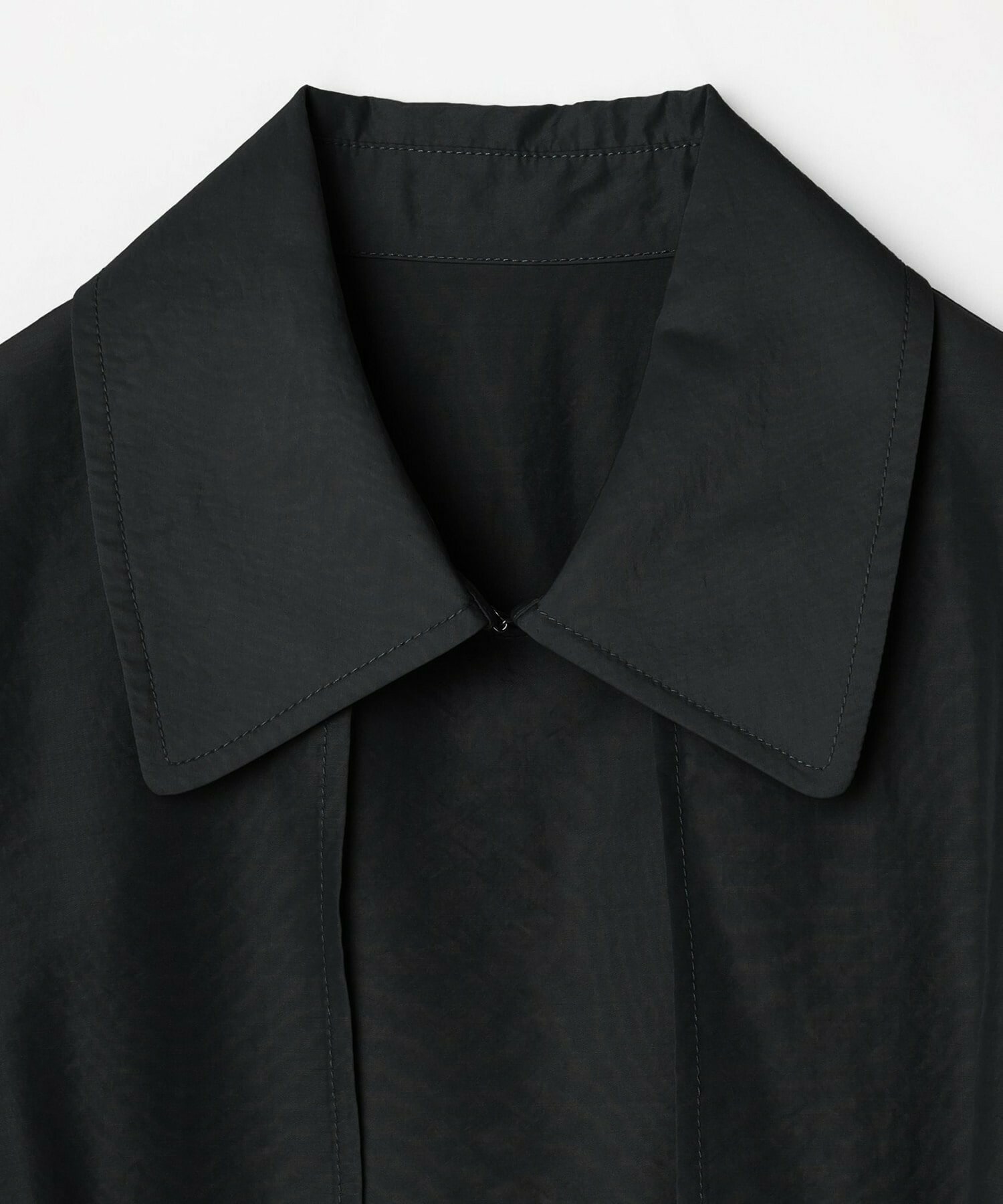 【MOGA】【Lサイズ】ナイロンリヨセルタッサーショートトレンチコート 詳細画像 ダークネイビー 25