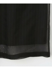 【MOGA】【Lサイズ】シアーストライプノーカラージャケット 詳細画像 ブラック 26