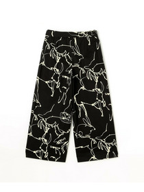 【MOGA】【Lサイズ】ドローイングプリントワイドパンツ 詳細画像 アイボリー 24