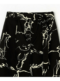 【MOGA】【Lサイズ】ドローイングプリントワイドパンツ 詳細画像 アイボリー 25