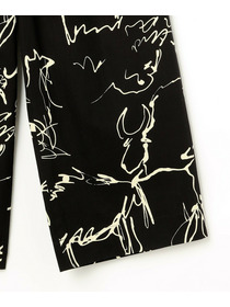 【MOGA】【Lサイズ】ドローイングプリントワイドパンツ 詳細画像 アイボリー 28