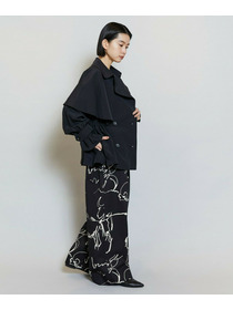 【MOGA】【Lサイズ】ドローイングプリントワイドパンツ 詳細画像 アイボリー 8