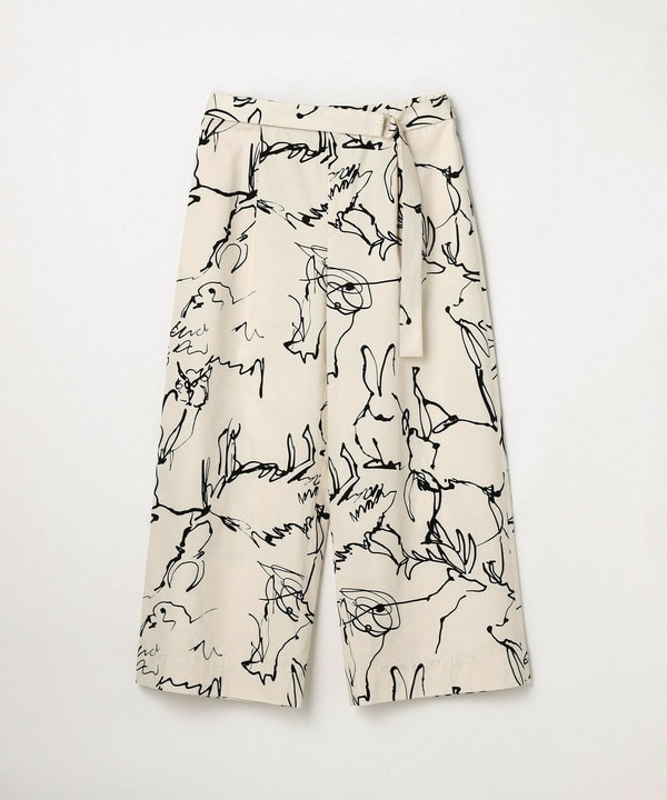 【Lサイズ】ドローイングプリントワイドパンツ【Lサイズ】ドローイングプリントワイドパンツ