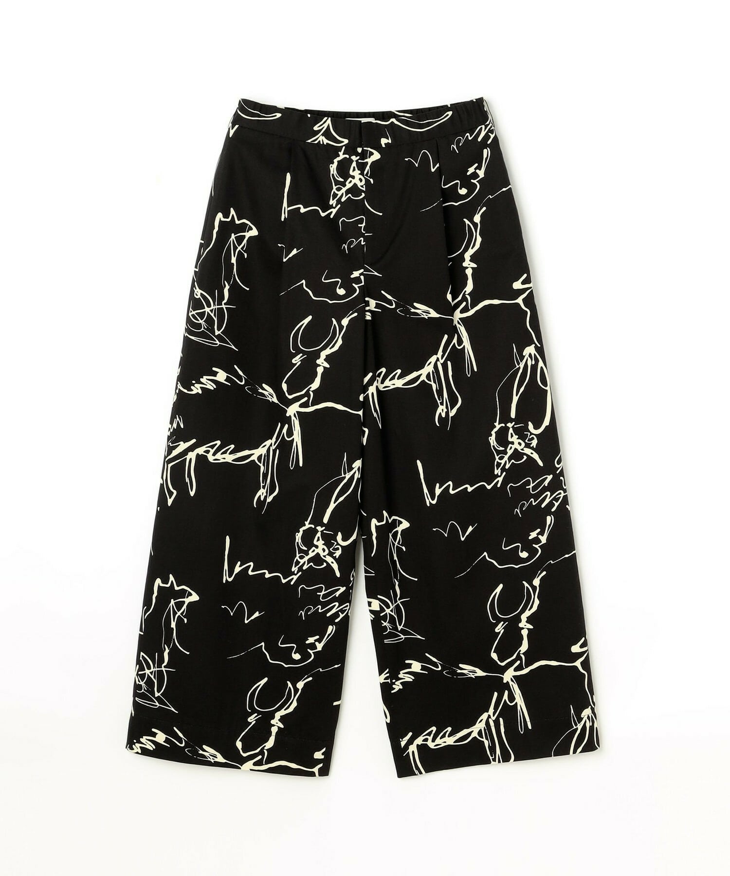 【MOGA】【Lサイズ】ドローイングプリントワイドパンツ 詳細画像 アイボリー 23