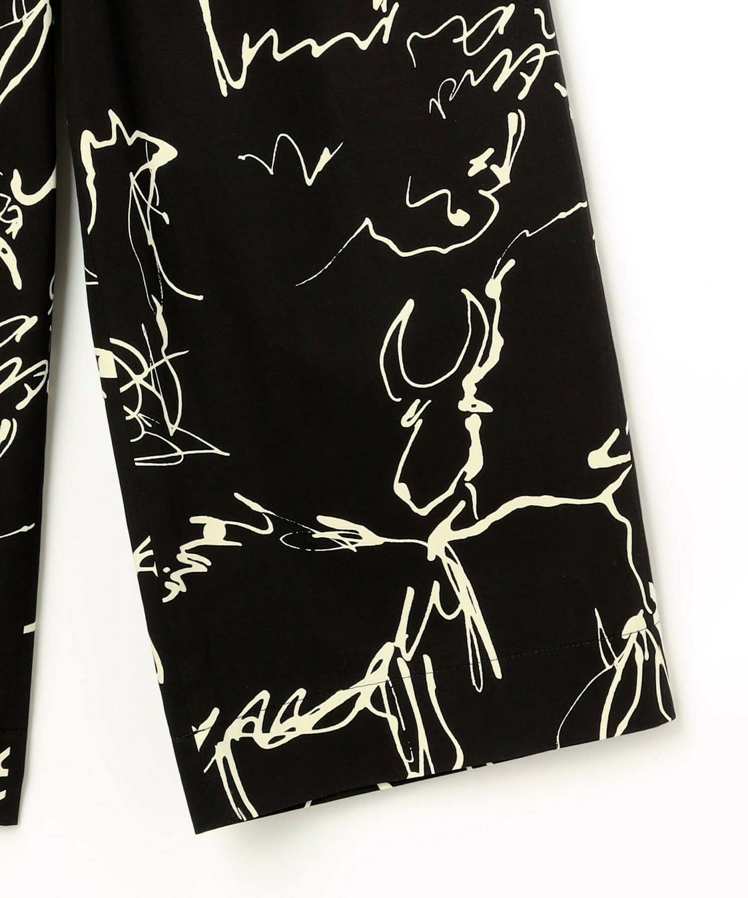 【MOGA】【Lサイズ】ドローイングプリントワイドパンツ 詳細画像 アイボリー 28