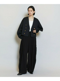 【MOGA】【Lサイズ】バルキーポリエステルニットジャケット 詳細画像 ブラック 12