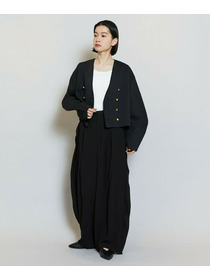 【MOGA】【Lサイズ】バルキーポリエステルニットジャケット 詳細画像 ブラック 19