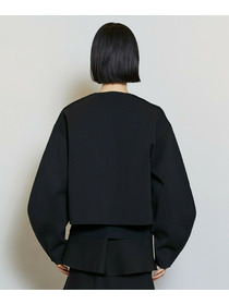 【MOGA】【Lサイズ】バルキーポリエステルニットジャケット 詳細画像 ブラック 23