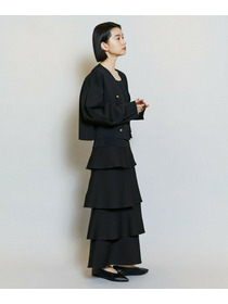 【MOGA】【Lサイズ】バルキーポリエステルニットジャケット 詳細画像 ブラック 4