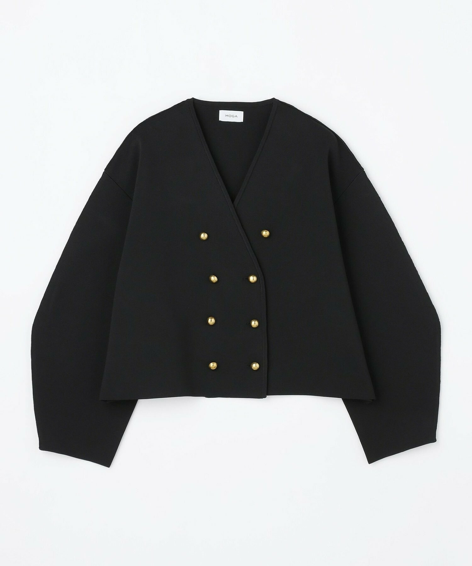 【MOGA】【Lサイズ】バルキーポリエステルニットジャケット 詳細画像 ブラック 24