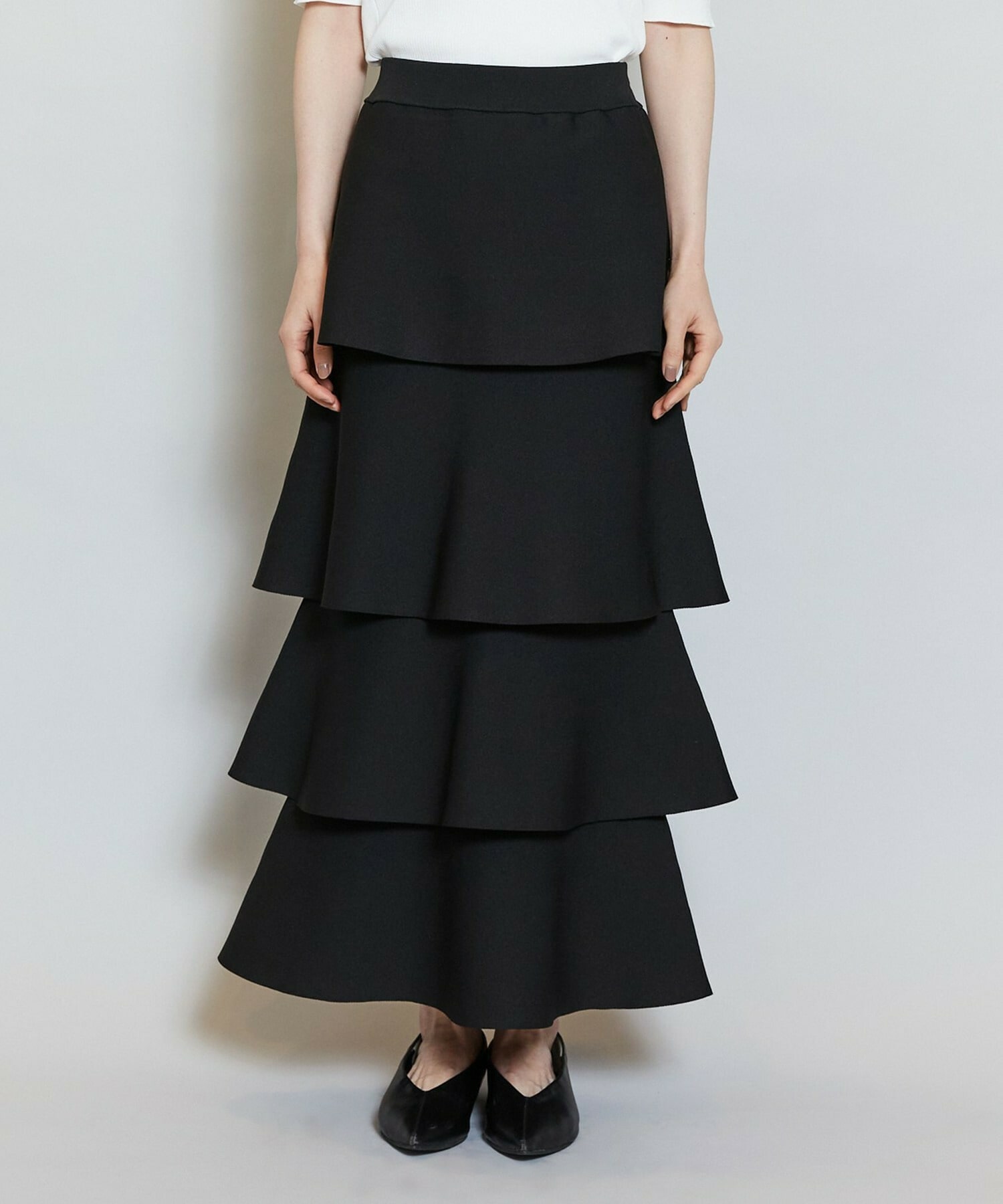 【MOGA】【Lサイズ】バルキーポリエステルニットスカート 詳細画像 ブラック 20