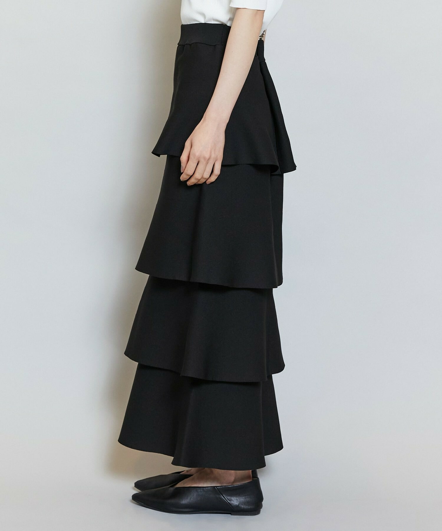 【MOGA】【Lサイズ】バルキーポリエステルニットスカート 詳細画像 ブラック 21