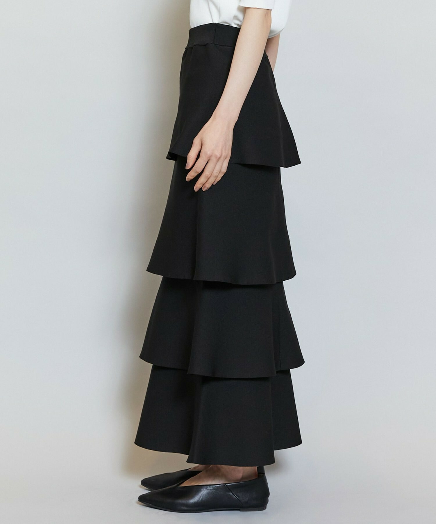 【MOGA】【Lサイズ】バルキーポリエステルニットスカート 詳細画像 ブラック 23