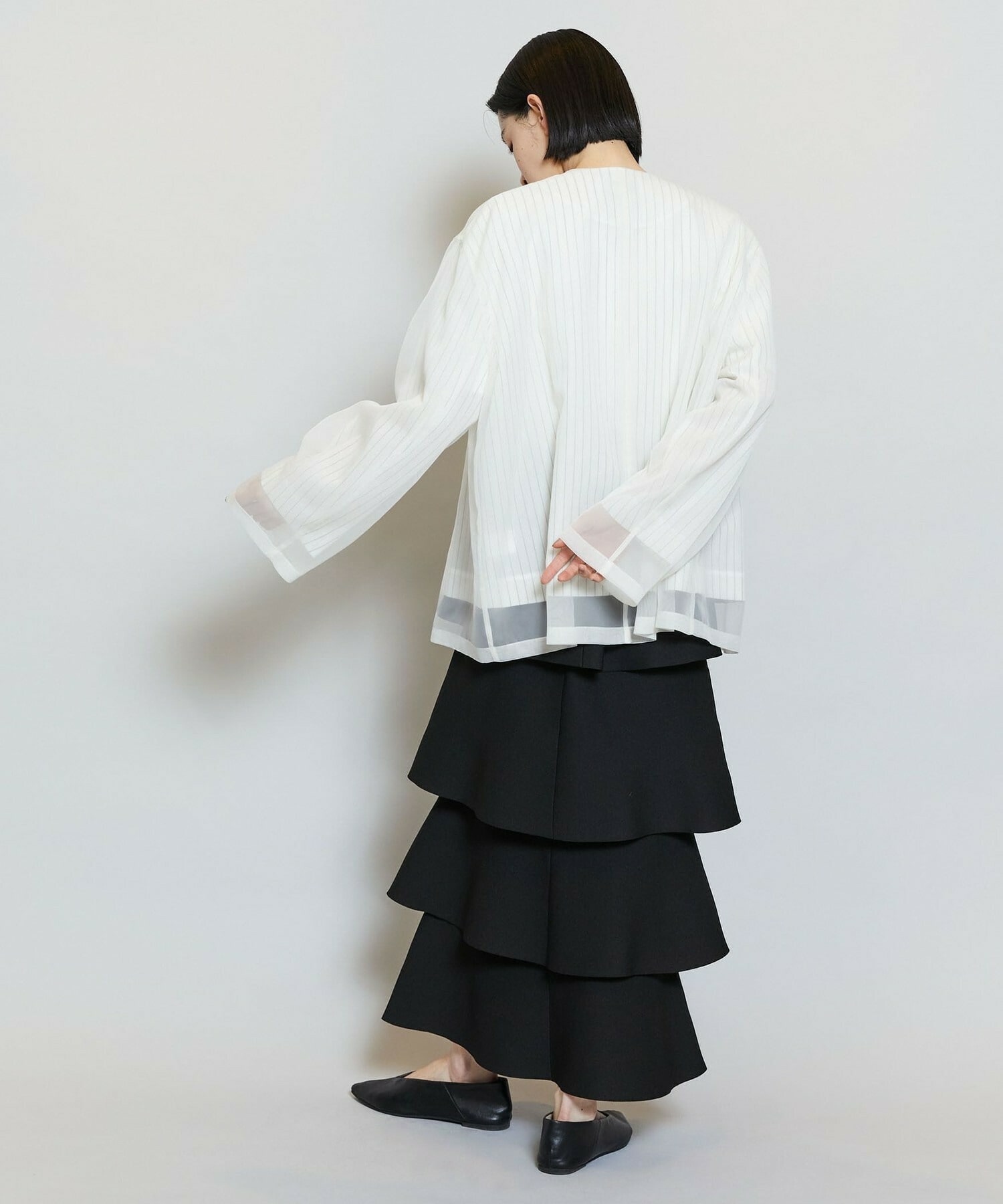 【MOGA】【Lサイズ】バルキーポリエステルニットスカート 詳細画像 ブラック 6