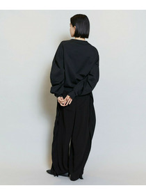 【MOGA】【Lサイズ】バルキーポリエステルニットトップス 詳細画像 ブラック 4