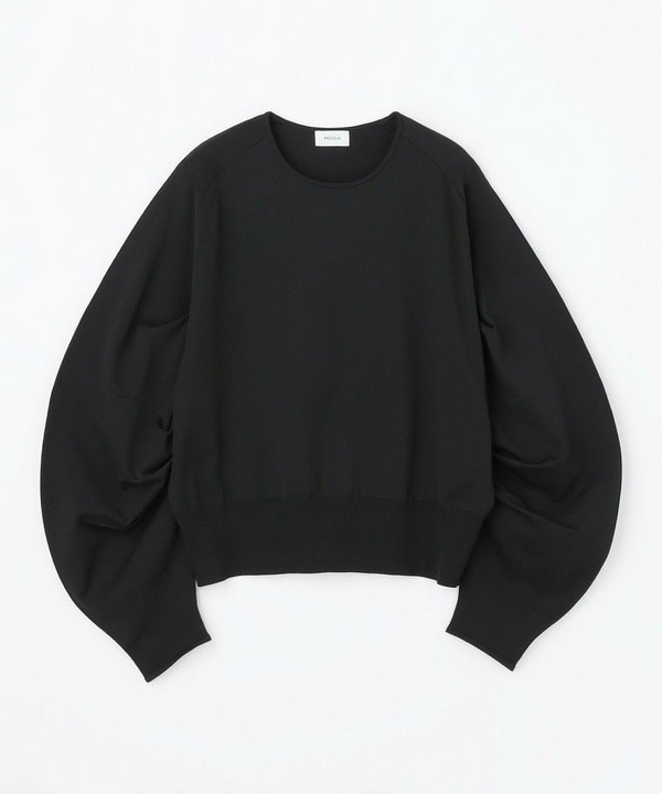 【Lサイズ】バルキーポリエステルニットトップス 詳細画像 ブラック 1