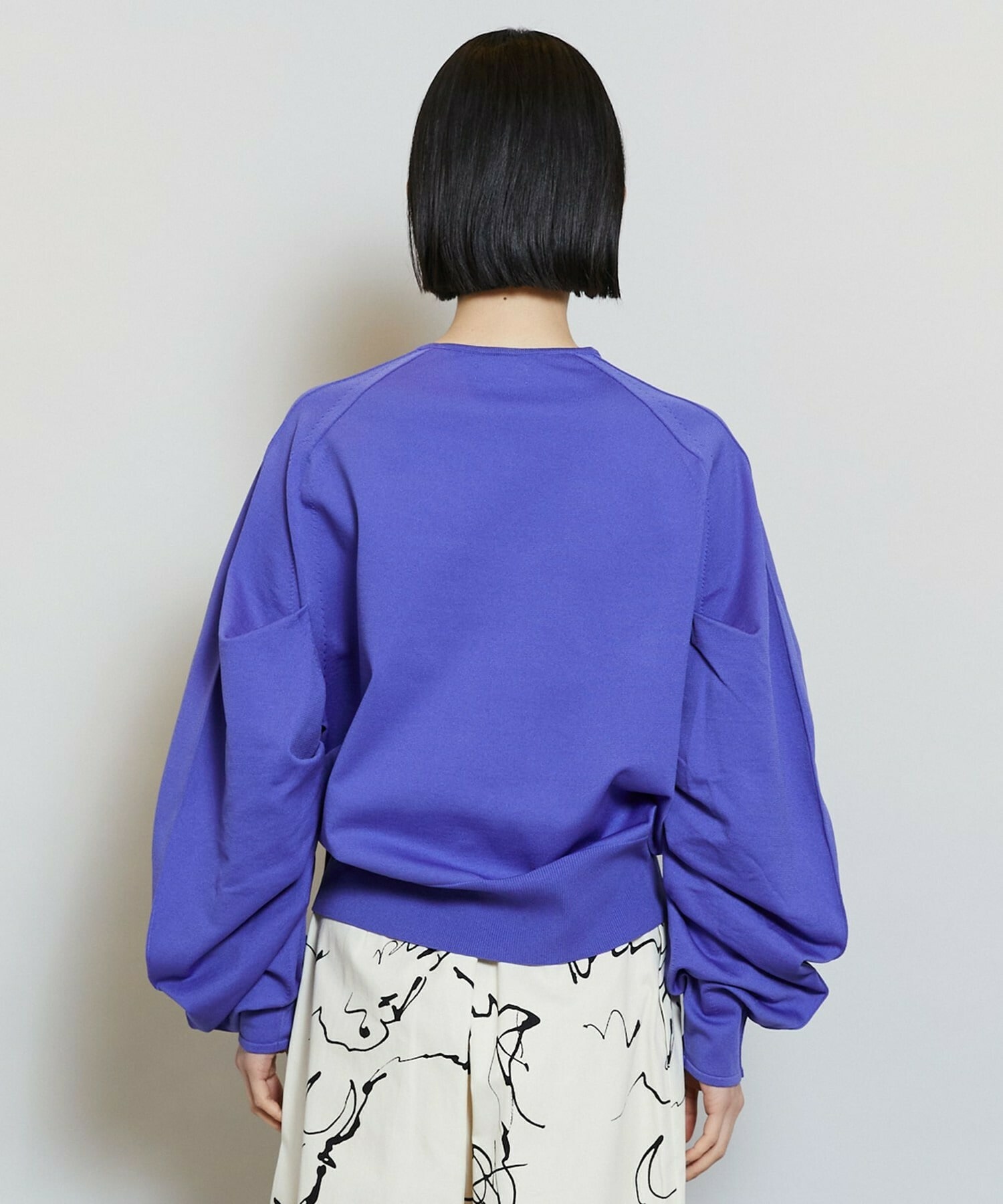 【MOGA】【Lサイズ】バルキーポリエステルニットトップス 詳細画像 ブラック 8