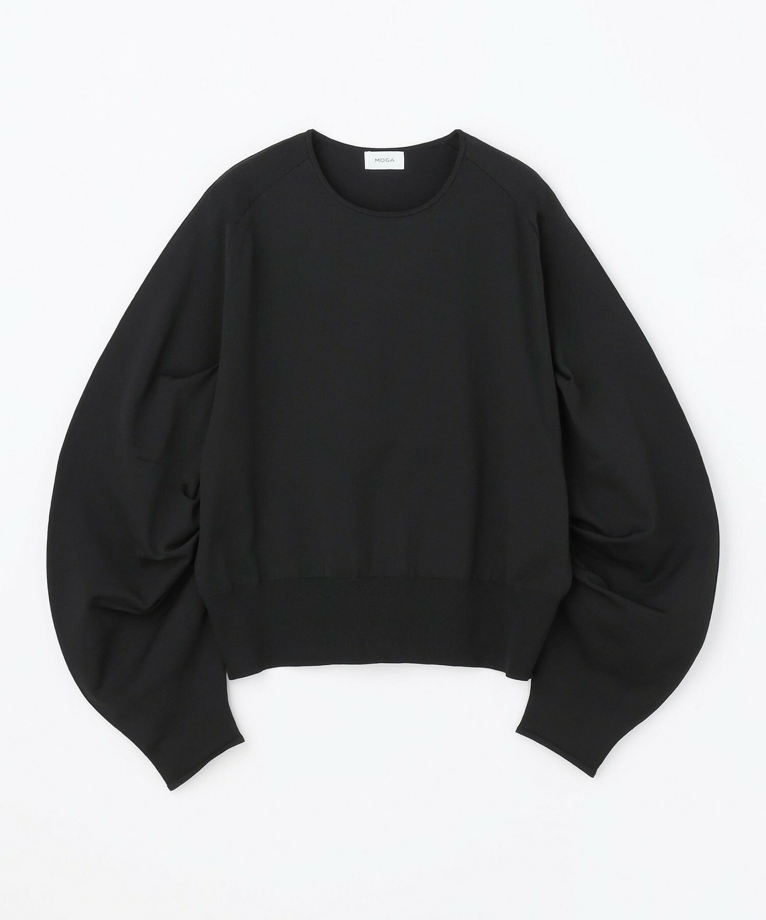【MOGA】【Lサイズ】バルキーポリエステルニットトップス 詳細画像 ブラック 1