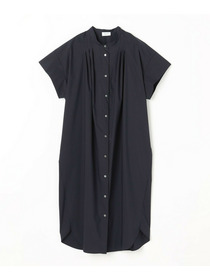 【MOGA】【Lサイズ】ストレッチタイプライタースタンドカラーロングワンピース 詳細画像 ネイビー 21