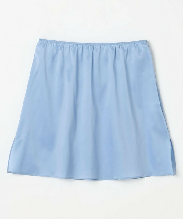 【Lサイズ】ストレッチタイプライタースタンドカラーロングワンピース 詳細画像 サックスブルー 2