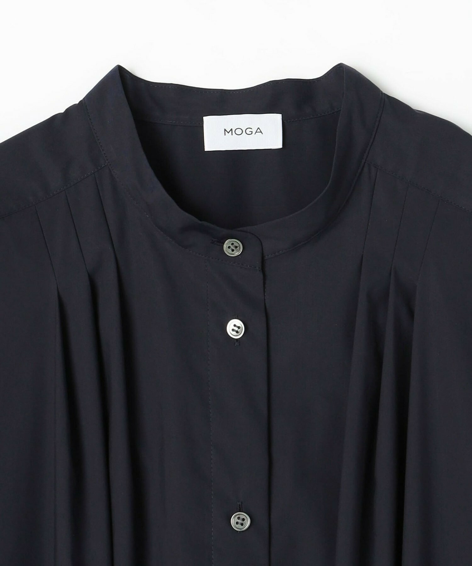 【MOGA】【Lサイズ】ストレッチタイプライタースタンドカラーロングワンピース 詳細画像 ネイビー 23