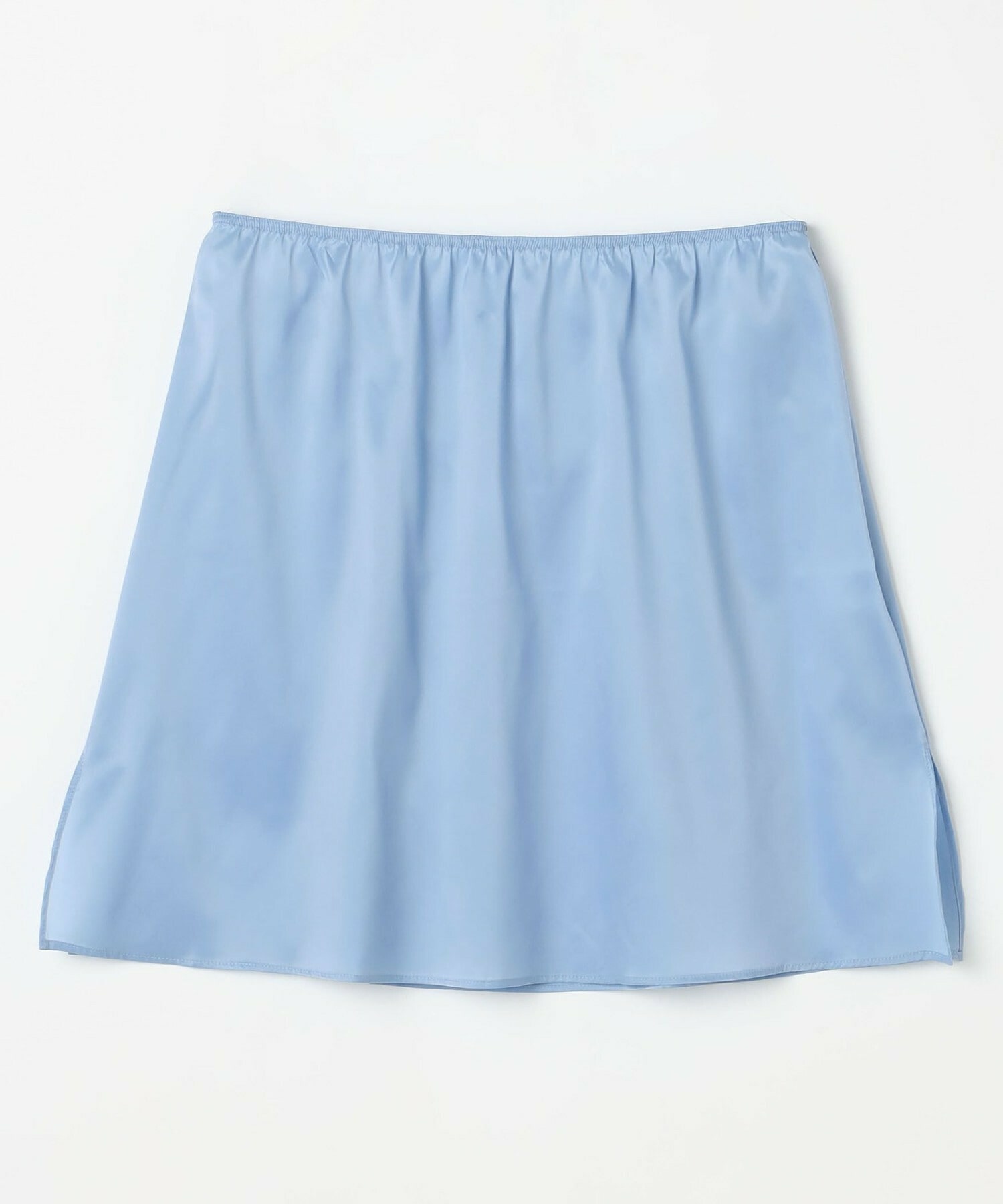 【MOGA】【Lサイズ】ストレッチタイプライタースタンドカラーロングワンピース 詳細画像 サックスブルー 2