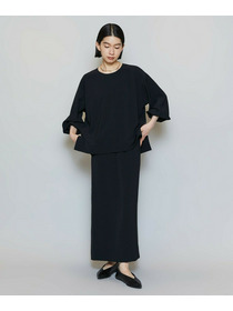 【MOGA】【Lサイズ】マカロンツイルサイドスリットブラウス 詳細画像 ブラック 1