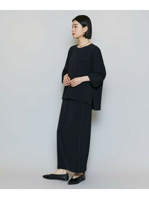 【MOGA】【Lサイズ】マカロンツイルサイドスリットブラウス 詳細画像 ブラック 12