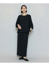 【MOGA】【Lサイズ】マカロンツイルサイドスリットブラウス 詳細画像 ブラック 15