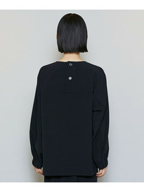 【MOGA】【Lサイズ】マカロンツイルサイドスリットブラウス 詳細画像 ブラック 23