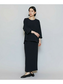 【MOGA】【Lサイズ】マカロンツイルサイドスリットブラウス 詳細画像 ブラック 4