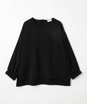 【MOGA】【Lサイズ】マカロンツイルサイドスリットブラウス 詳細画像 ブラック 1
