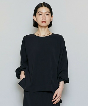 【MOGA】【Lサイズ】マカロンツイルサイドスリットブラウス 詳細画像 ブラック 2