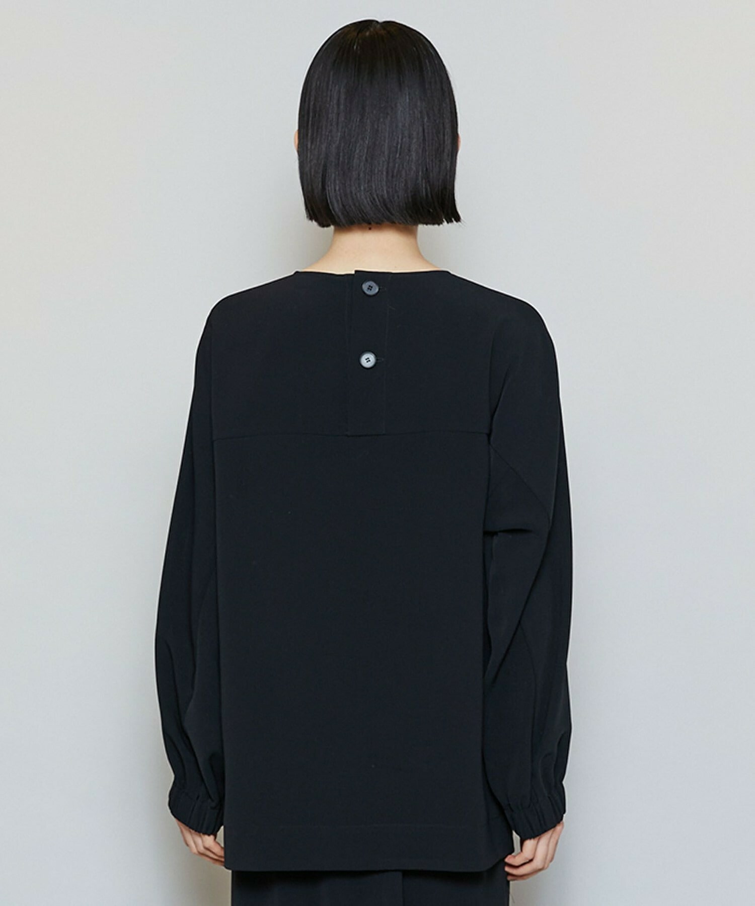 【MOGA】【Lサイズ】マカロンツイルサイドスリットブラウス 詳細画像 ブラック 23