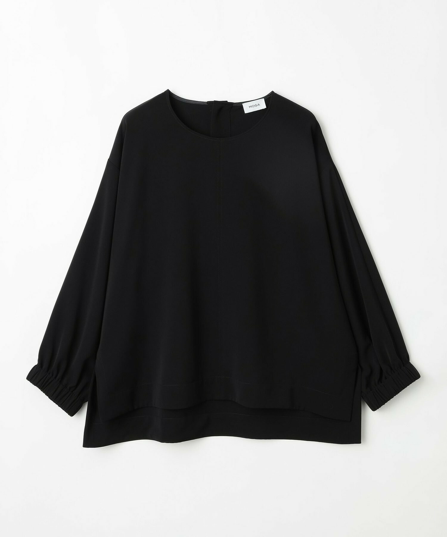 【MOGA】【Lサイズ】マカロンツイルサイドスリットブラウス 詳細画像 ブラック 1