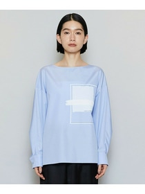 【MOGA】【Lサイズ】コットンブロードアートプリントブラウス 詳細画像 ホワイト 20